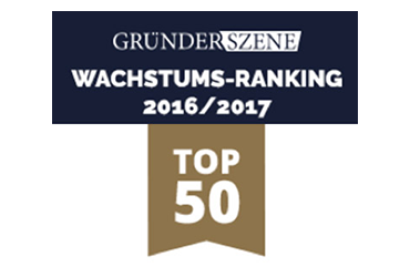 Award 2017 Wachstums-Ranking Gründerszene