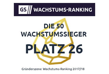 Award Wachstumssieger 2017 Gründerszene
